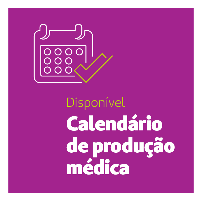 O calendário de produção médica 2021 já está disponível!