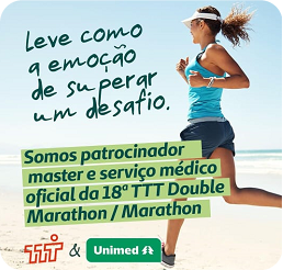 Unimed POA será patrocinador master e serviço médico oficial da 18ª TTT Double Marathon/Marathon