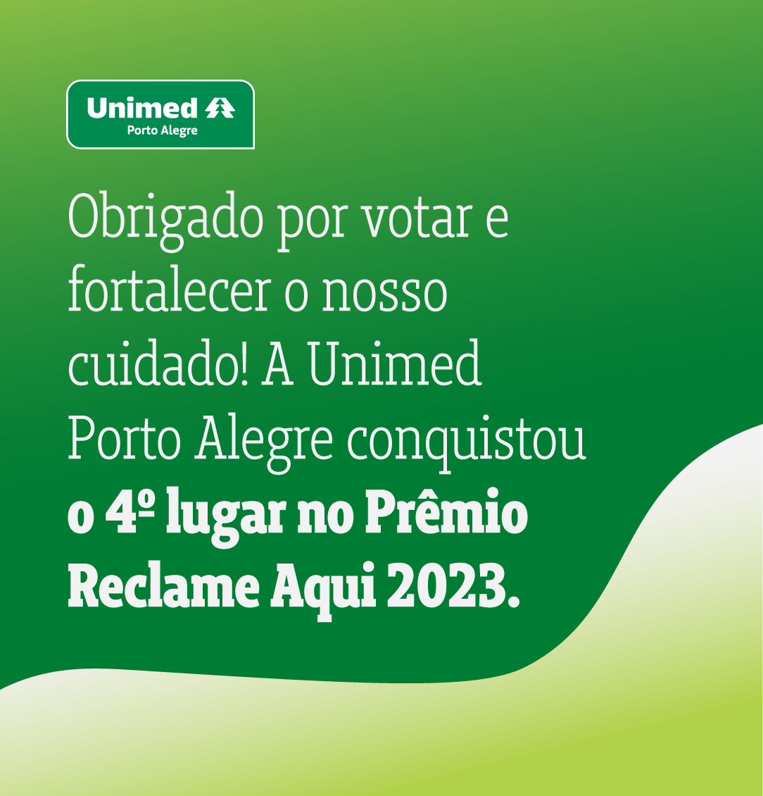 Unimed POA fica em 4º lugar no Prêmio Reclame Aqui 2023